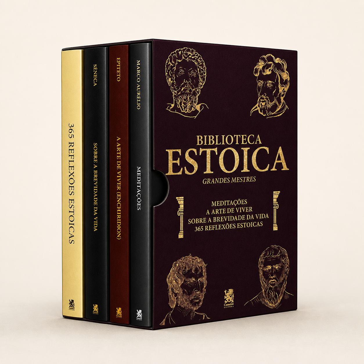 Box Biblioteca Estoica com 4 livros